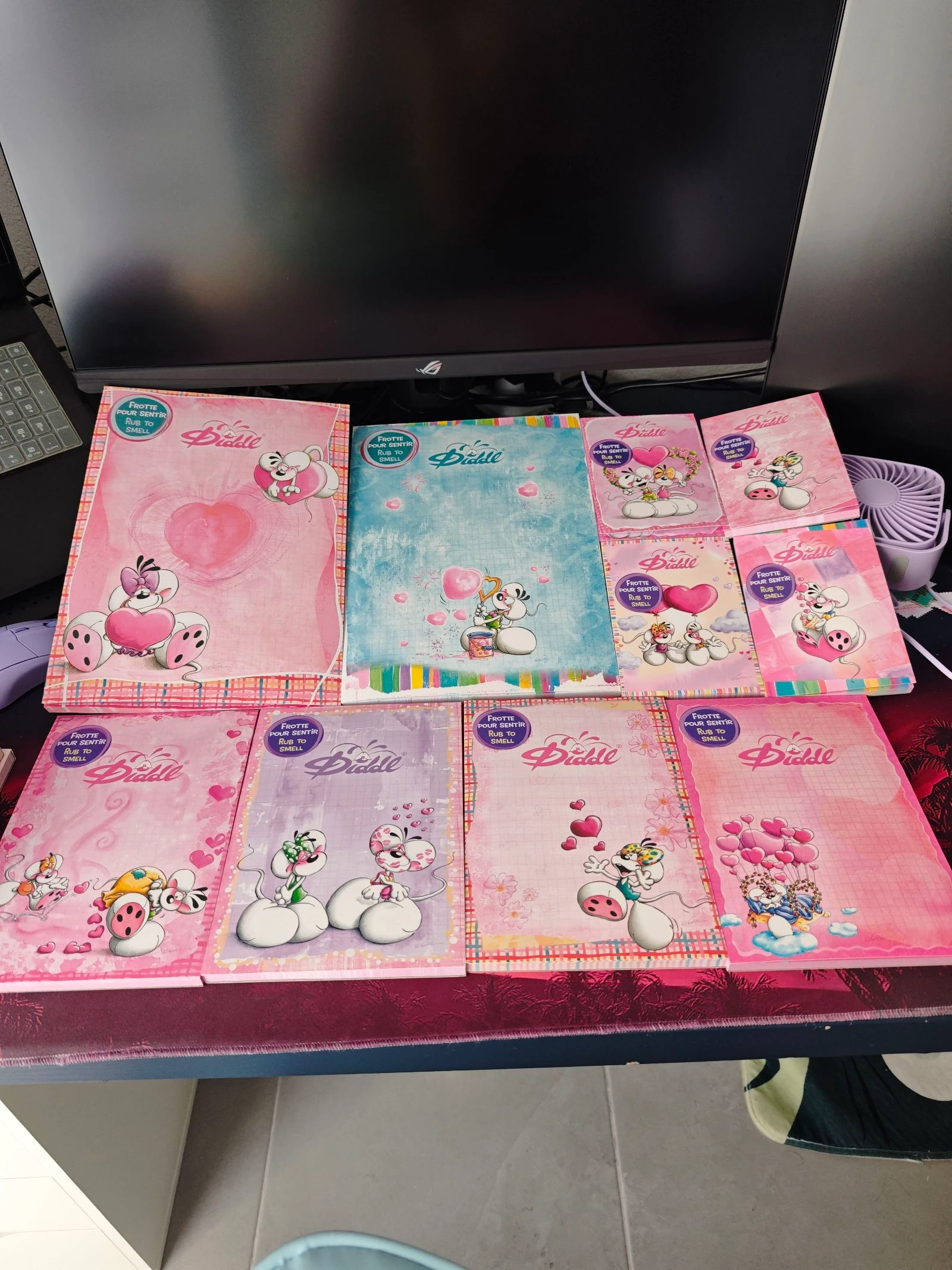 Lot feuilles collection complète Diddl coeur 2026 France